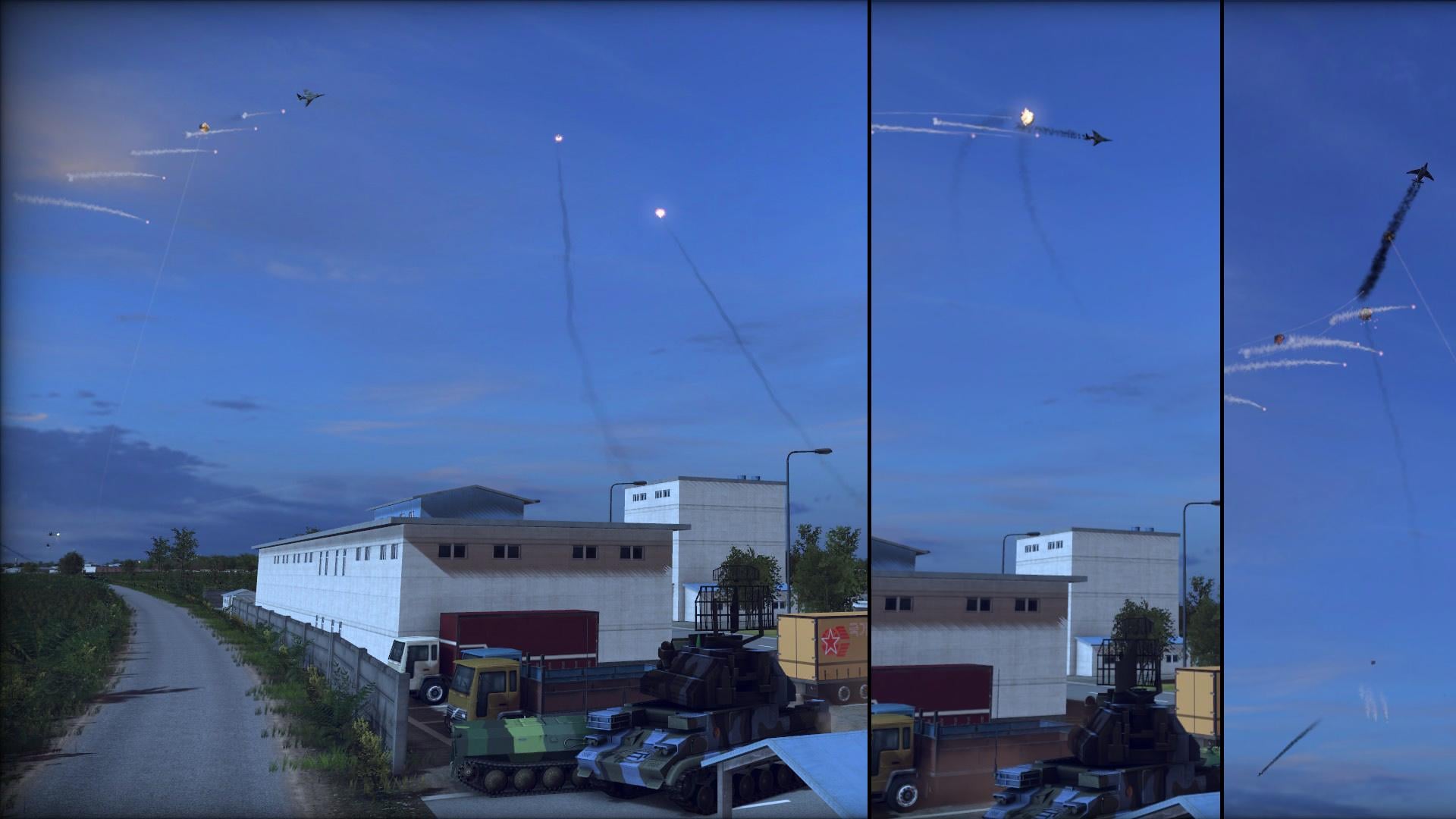 6 Missiles, 3 F-4s Destroyed